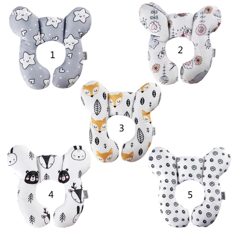 Gối tựa đầu bằng cotton mềm mại gắn xe đẩy em bé