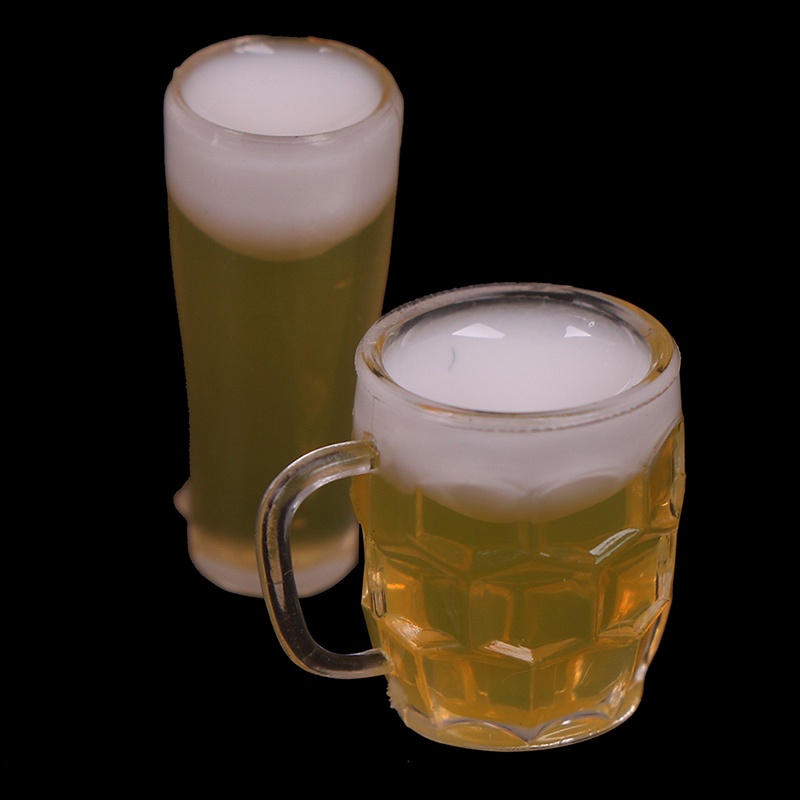 Bộ 2 Mô Hình Chai Bia Mini Tỉ Lệ 1: 12 Trang Trí Nhà Búp Bê