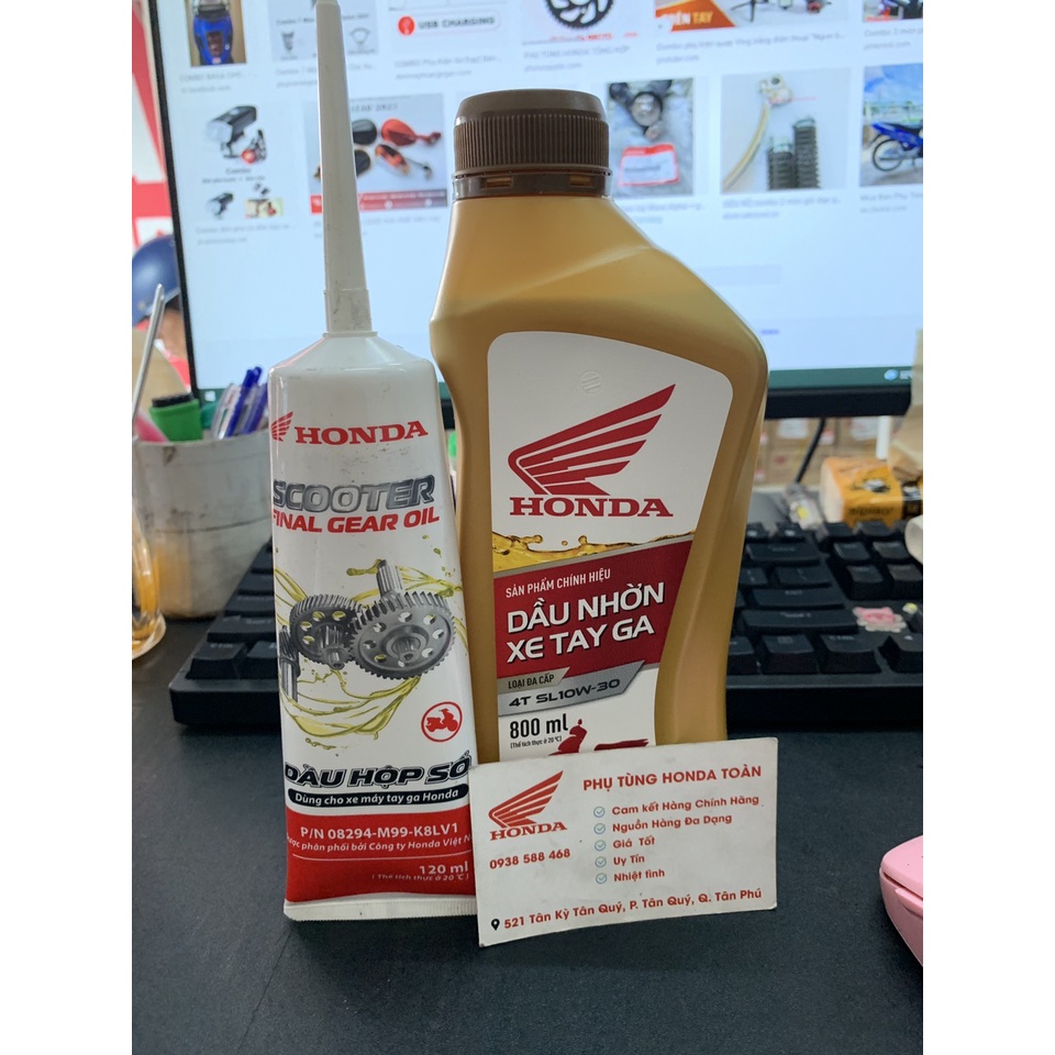 NHỚT MÁY XE GA / NHỚT MÁY + NHỚT LÁP ZIN CHÍNH HÃNG HONDA