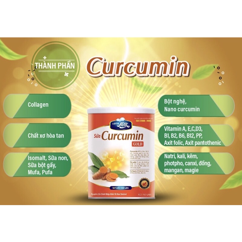 [ Chính Hãng ] Sữa Nghệ Cho Người Dạ Dày - Tá Tràng TOPTEN FOOD Curcumin Gold - 750gr