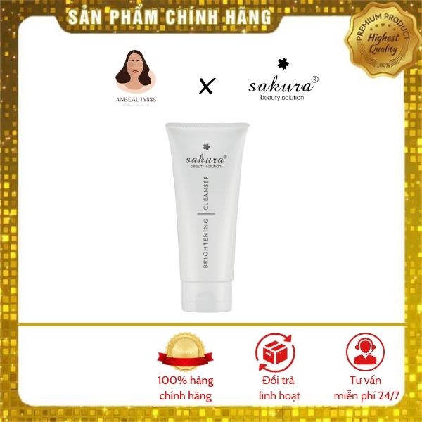 Sữa rửa mặt trắng da Sakura Brightening Cleanser - New 2020