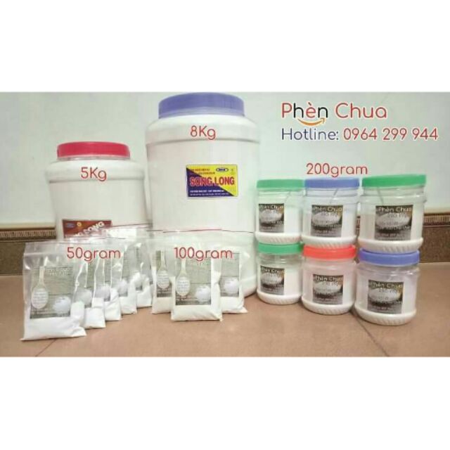 Sỉ: 1Kg Bột Phèn Chua Hà Nội Nguyên Chất, khử mùi Hôi nách, Hôi chân