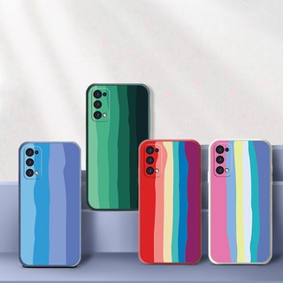 Ốp lưng Cầu vồng sơn dầu cứng OPPO A5s A3s A31 A9 A5 Reno 5 4 SE 3 A12 R9s F11 R17 F9 Pro 2020 5G Camera lens protection