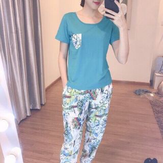 Set áo cotton quần đũi lanh