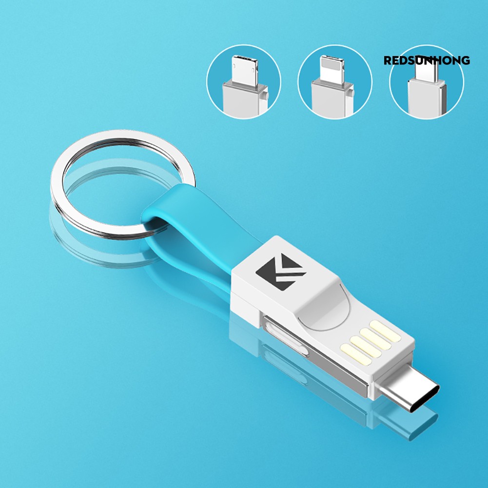 Dây Cáp Sạc Dữ Liệu Micro Usb Loại C 2a 3 Trong 1 Cho Android Ios