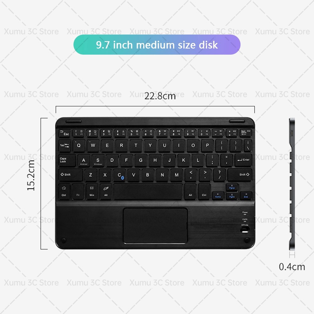 Xumu Magic Magnetic Wireless Bluetooth Touchpad Keyboard Case For iPad Pro 11 12.9 6th Gen 9.7 Air 3 10.5 8th 9th Gen 10.2 Mini 5 Air 4 4th Gen 10.9 inch 2020 2018 2017 Tablet Trackpad Pen Slot Holder Detachable Leather Cover