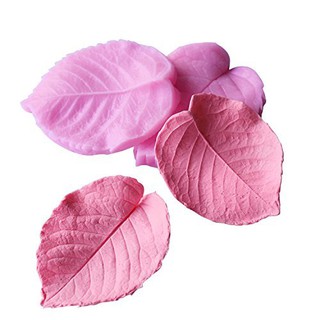 Bộ 2 khuôn silicon 3D gân lá hoa hồng
