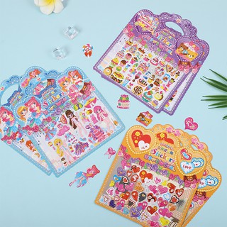 Hình nhãn dán sticker nổi 3d gái trai lồi lõm xe, mặt cười, động vật, cá kích thước 20x24cm