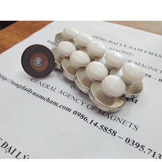 Nam châm đính bảng núm trắng D28mm
