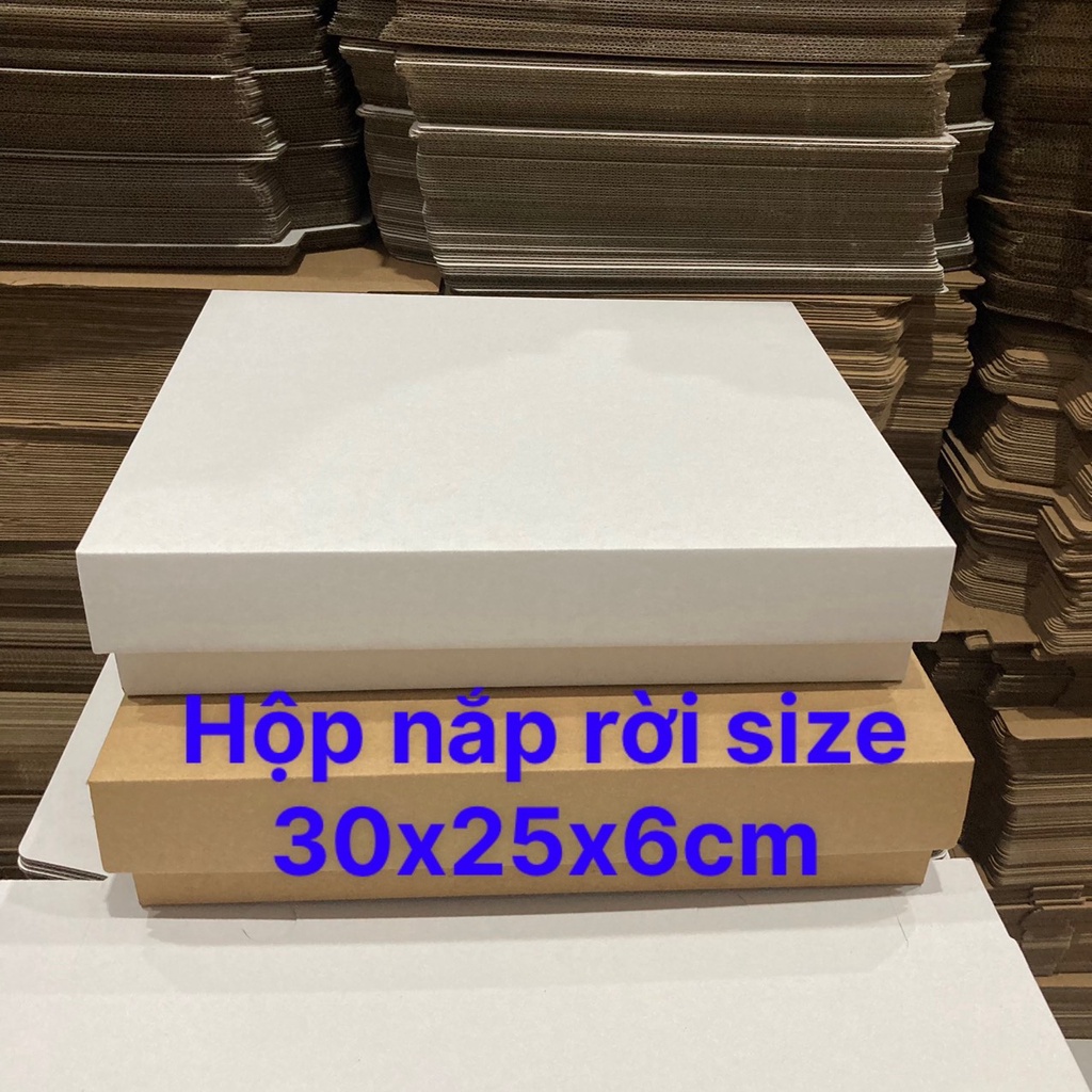 HỘP GÀI NẮP RỜI ĐỰNG QUẦN ÁO SIZE 30X25X6CM BỘ 20 HỘP CARTON