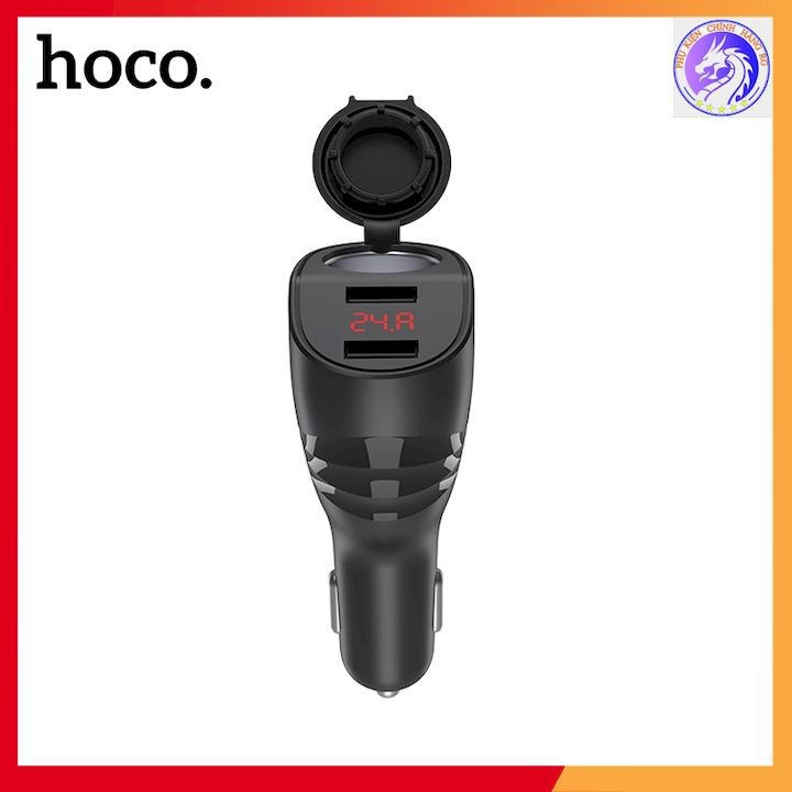 Tẩu sạc Ôtô Hoco Z34 - 2 Đầu ra 3,0A Với Màn Hình LED Thuận Tiện - Hàng Chính Hãng