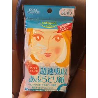 Giấy Thấm Dầu Kose Softymo Hương Đào (150 Tờ) - Nhật Bản (Authentic)