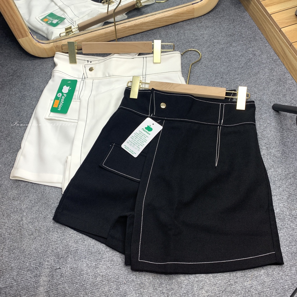 Quần short giả váy kiểu nữ cạp lệch BIGSIZE chất vải cao cấp co dãn tôn dáng TA-512