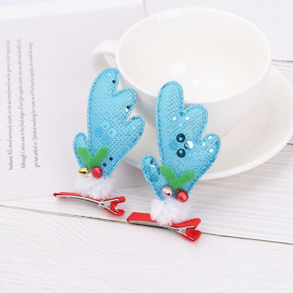 Set 2 Kẹp Tóc Hình Tuần Lộc Giáng Sinh Dễ Thương