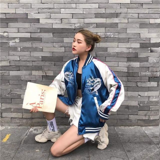 ÁO KHOÁC BOMBER CÁ CHÉP ULZZANG