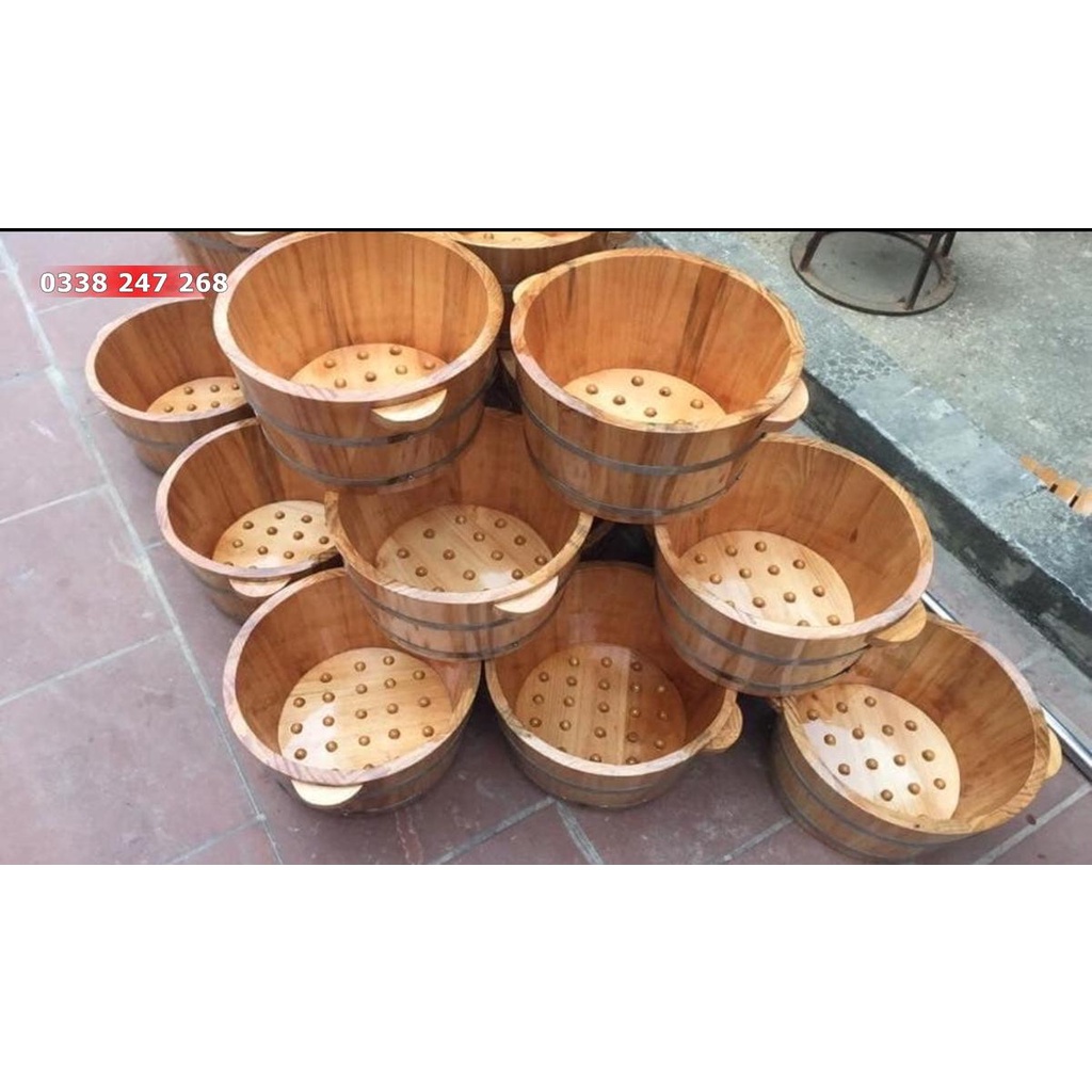 Chậu Gỗ Ngâm Chân Gỗ Thông Giá Rẻ