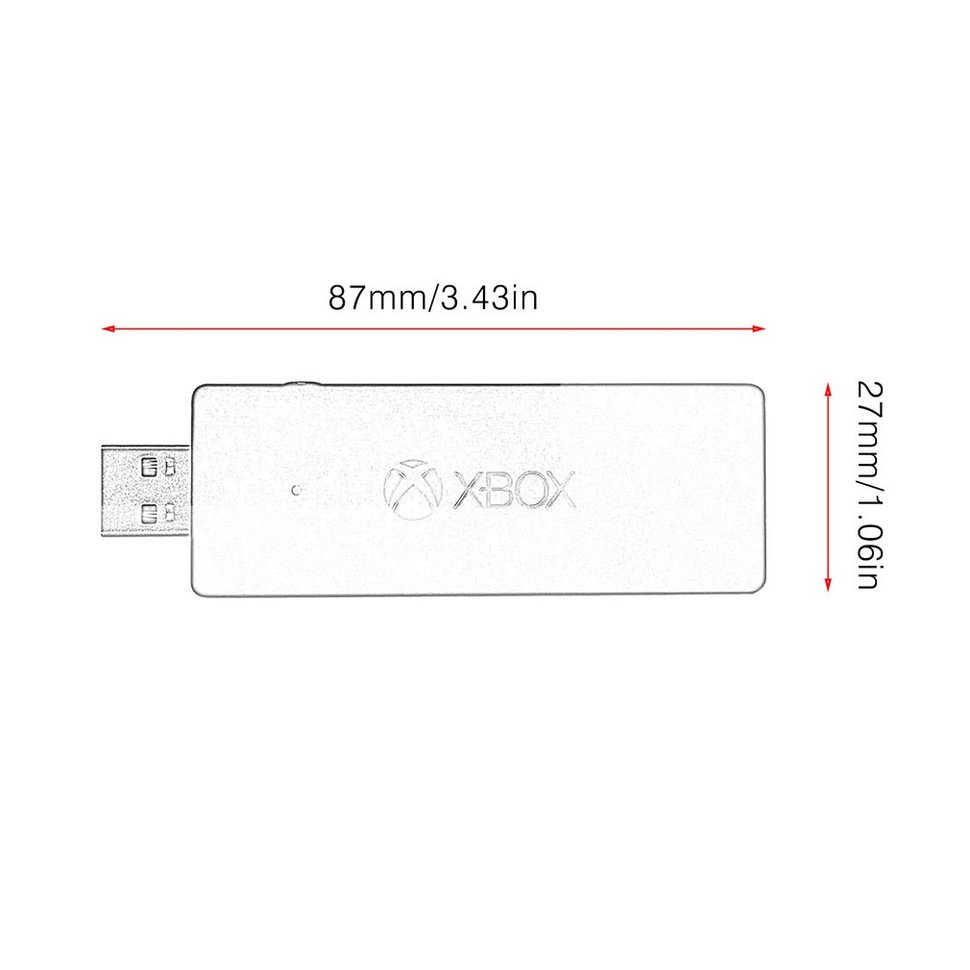 PC Wireless Receiver USB Wireless Controller Adapter for XBOX ONE Controller