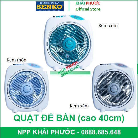 QUẠT ĐẢO BÀN 3 TẤT 3T 4 TẤT 4T QUẠT HỘP VUÔNG SENKO CAO CẤP GIÁ RẺ CHÍNH HÃNG BD1012 BD1010 BD1410 - KHẢI PHƯỚC