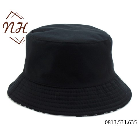 Mũ bucket vành tròn hai mặt cho nam, nữ, nón tai bèo họa tiết vằn ngựa - Nón bucket hat M10