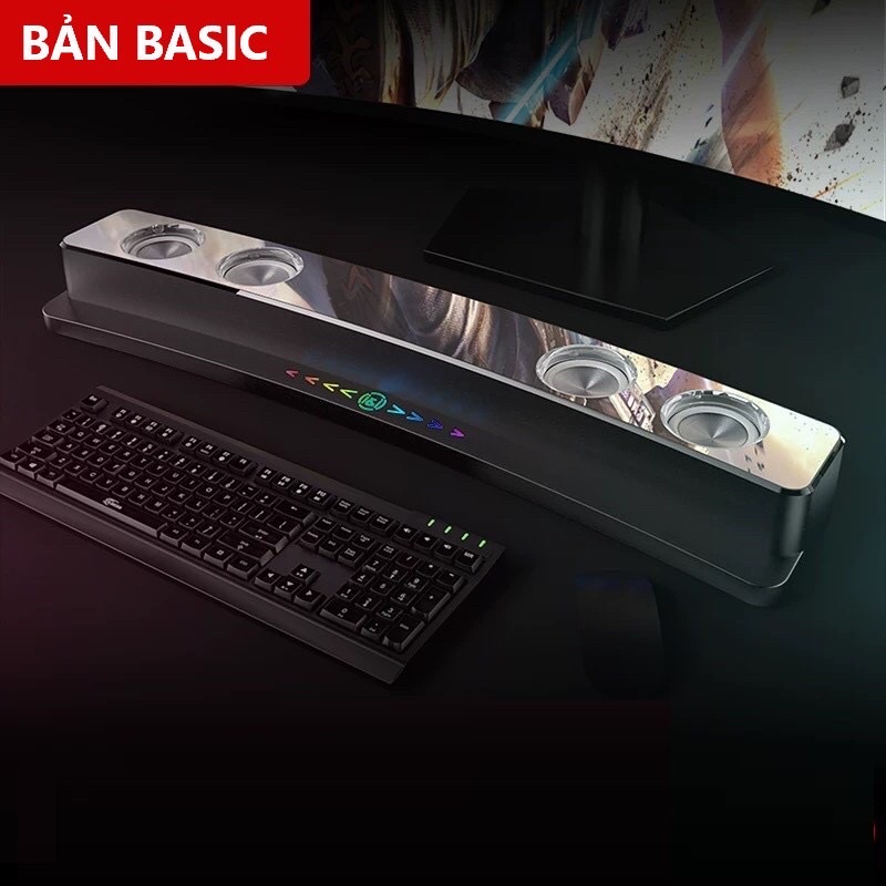 LOA BLUETOOTH CHUYÊN GAME MÁY TÍNH SOAIY SH39,LOA BLUETOOTH TRANG TRÍ MẶT GƯƠNG CÓ ĐỒNG HỒ ĐÈN LED RGB BẢO HÀNH 12 THÁNG