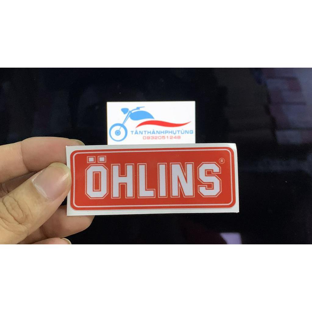 Tem Decal chữ Ohlins 8x3cm- giá 1 tem