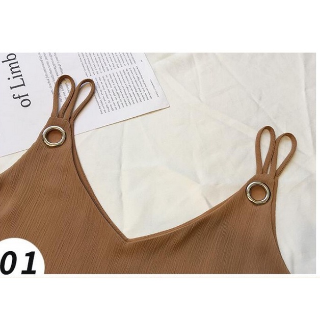 Áo Voan Hai Dây Dáng Rộng size Lớn Xinh Xắn Dành Cho Nữ Áo vest