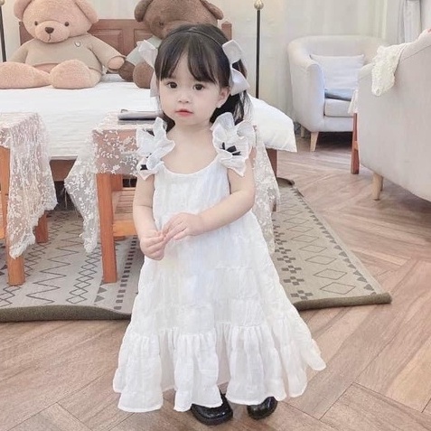 Váy bé gái công chúa cánh tiên đính nơ Siêu xinh