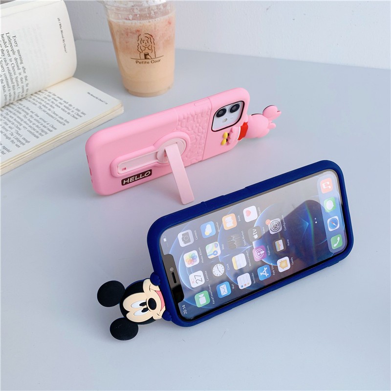 iPhone mobile phone case iPhone 11 Pro Max / iPhone12 / iPhone X / iPhone 7 Plus / iPhone 8 / iPhone 6 / iPhone 11 rotating bracket mobile phone case silicone soft shell