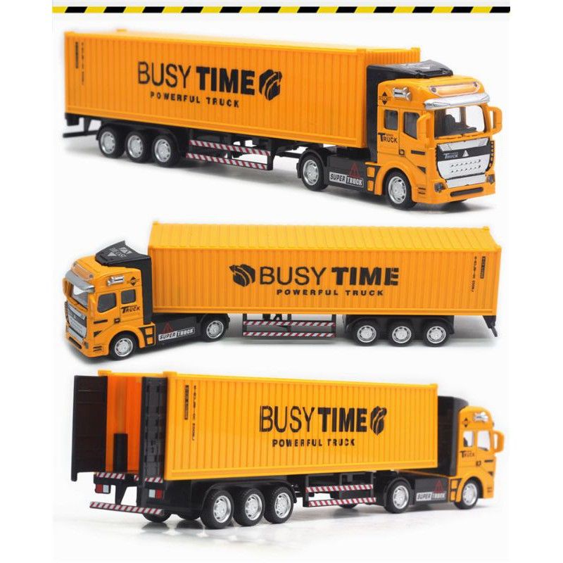 MÔ HÌNH XE CONTAINER KIM LOẠI TỈ LỆ 1:55