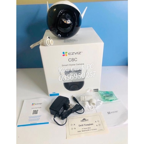 Camera Wifi Ezviz C8C 1080P FHD, C8W 4MP , C8W 2K , C8PF Camera ngoài trời có khả năng xoay, Tích hợp AI