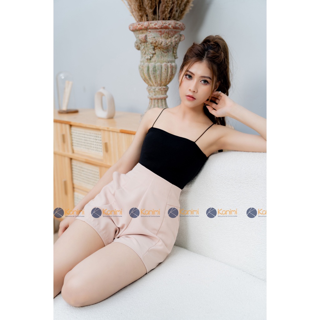 Quần short cạp cao ghen bụng hàng đẹp - Kanimi