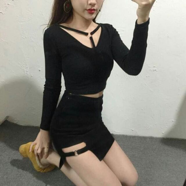 Chân Váy Xếp ly Kaki đen Chữ A Dáng ngắn Váy Thiết Kế xếp ly uzzlang | BigBuy360 - bigbuy360.vn