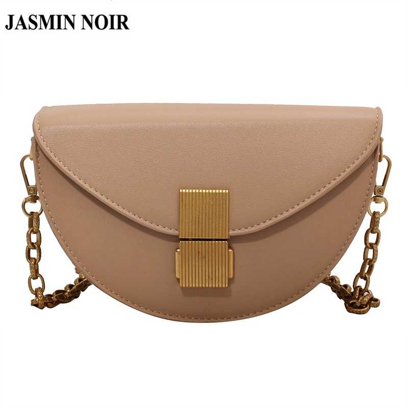 Túi Xách JASMIN NOIR Da PU Phối Xích Thời Trang Cho Nữ