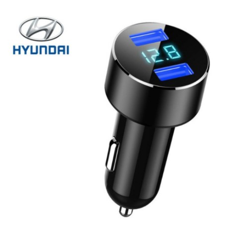 Tẩu sạc ô tô xe hơi Hyundai loại nhỏ gọn có đèn Led báo hiệu điện áp ác quy