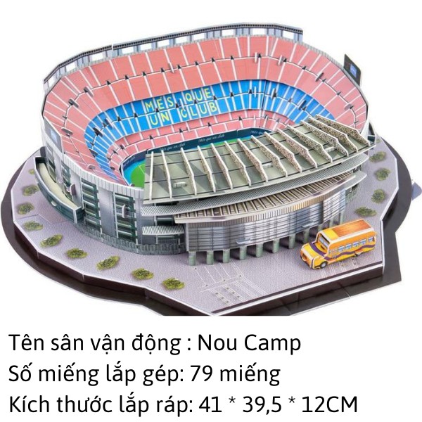 Mô hình lắp ghép sân vận động 3D nổi tiếng thế giới