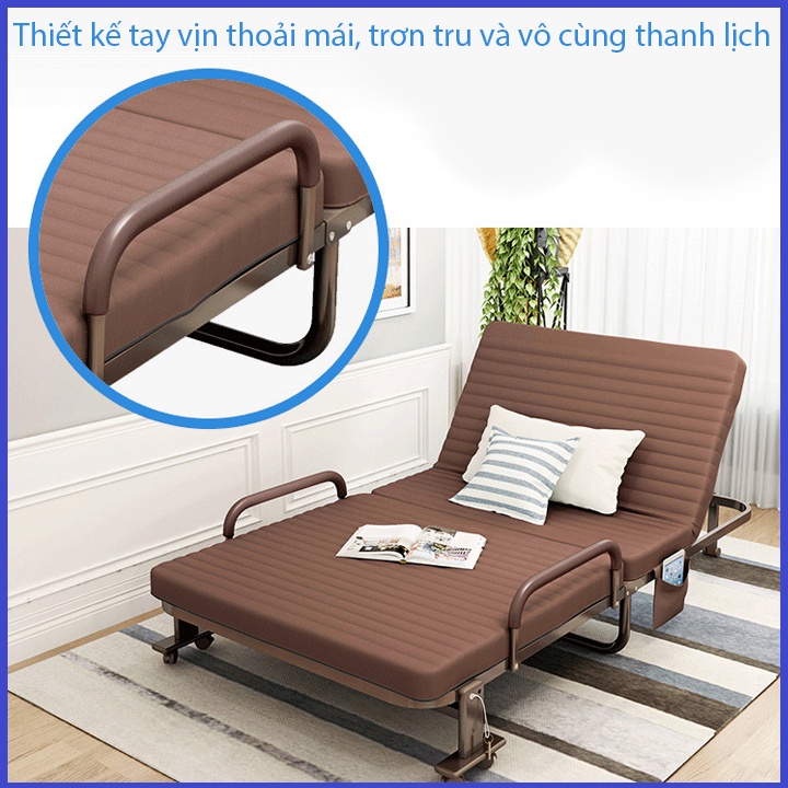 Giường Gấp Đa Năng Hàn Quốc, Giường Gấp Cá Nhân, Giường Xếp Thông Minh Khung Thép Giường Gấp Gọn Tiện Lợi
