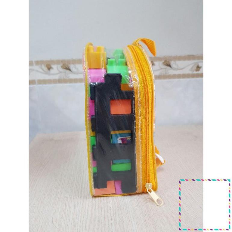 [ Thanh Lý ] Đồ Chơi Lắp Ráp ( 72 chi tiết ) Balo Đồ Chơi Lắp Ghép - Lego Ghép Hình Dành Cho Bé