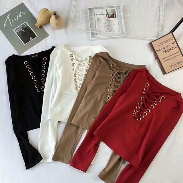 Áo croptop đan ngực (ảnh thật ) (dọc)