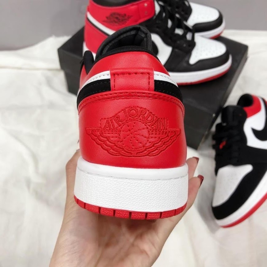 Giày thể thao air jordan 1 đỏ đen OG bred toe Cao Cổ, Thấp Cổ nam nữ - Hàng Chuẩn Full Box Bill