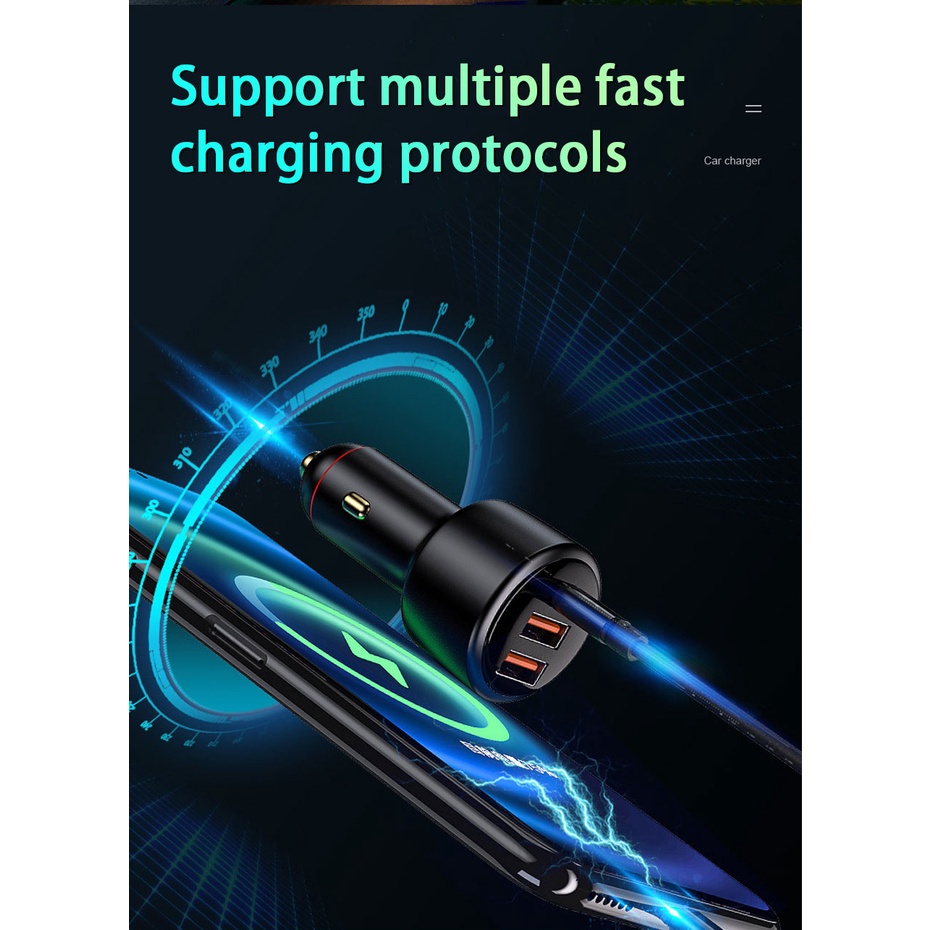 Tẩu sạc SEAMETAL 200W Type C PD USB chuyên dụng cho xe hơi