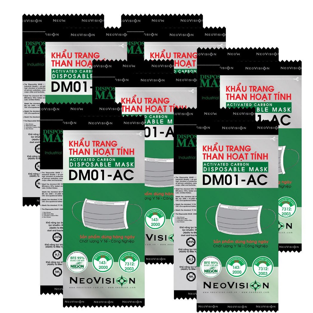 [Phòng ngừa ô nhiễm] Khẩu trang hoạt tính Neovision DM01-AC