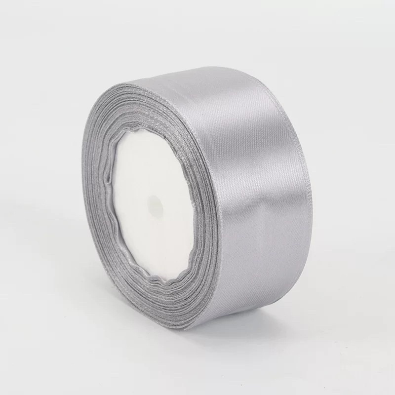 Ruy băng lụa trơn khổ 4cmx22m bọc hoa gói quà