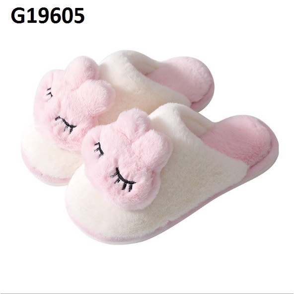 G19605- Dép lông mùa đông đi trong nhà đế chống trơn trượt hàng nhập