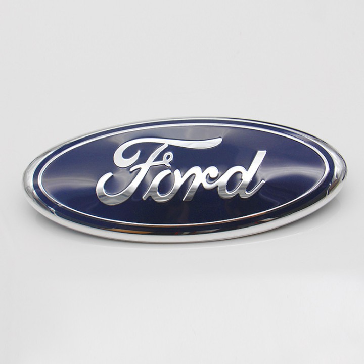 Biểu Tượng Logo Ốp Truớc Xe Ford - Kích thước: 23x9cm - 3 màu: Đen, Xanh, Cờ Mỹ - Mã: FT002