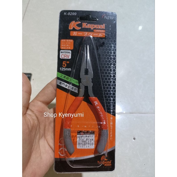 Kìm Cắt, Điện Và Nhọn 5 inch Hiệu KAPUSI NHẬT Siêu Bền Đẹp