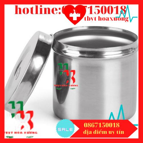 Hộp Inox Tròn Đựng Bông Gòn, Lưu Mẫu Các Size