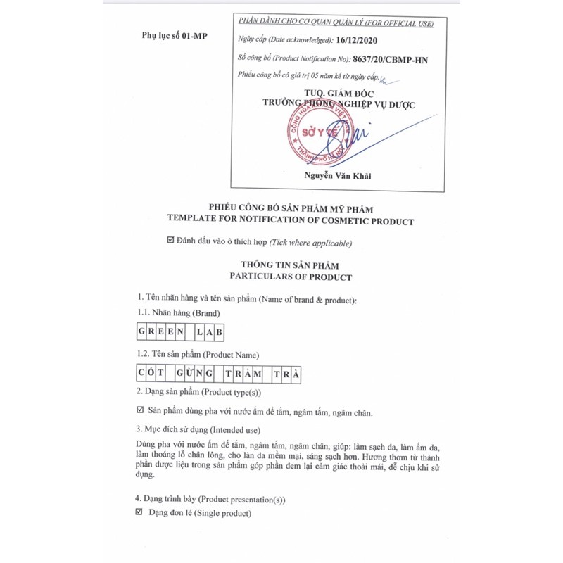 Cốt gừng tràm trà GreenLab Nước Tắm Bé Ngâm Chân Gia Đình - Giữ ấm cơ thể tránh phong hàn 500ml