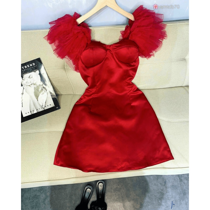 [FREE SHIP] ĐẦM NỮ DỰ TIỆC TAY LƯỚI CÁCH ĐIỆU CỰC HOT CVA3 VLTN4