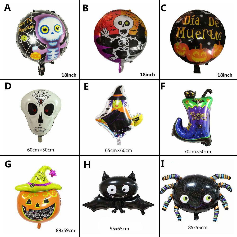 Layor1 Bong Bóng Lá Nhôm Hình Đầu Lâu Nhện Dơi Bí Ngô Trang Trí Tiệc Sinh Nhật Thời Trang