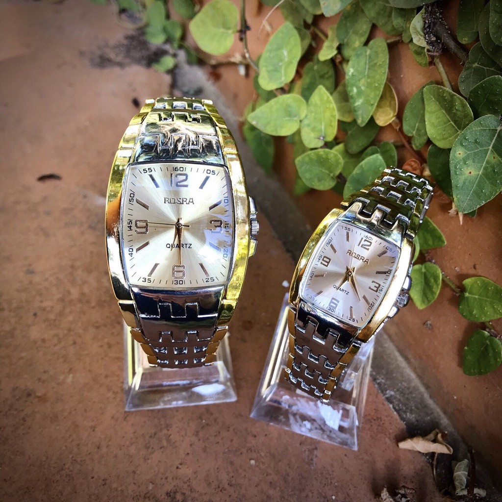[GIÁ TỐT 1] (Giá sỉ) Đồng hồ thời trang nam nữ ROSRA mặt chữ nhật dây Demi sang trọng | BigBuy360 - bigbuy360.vn